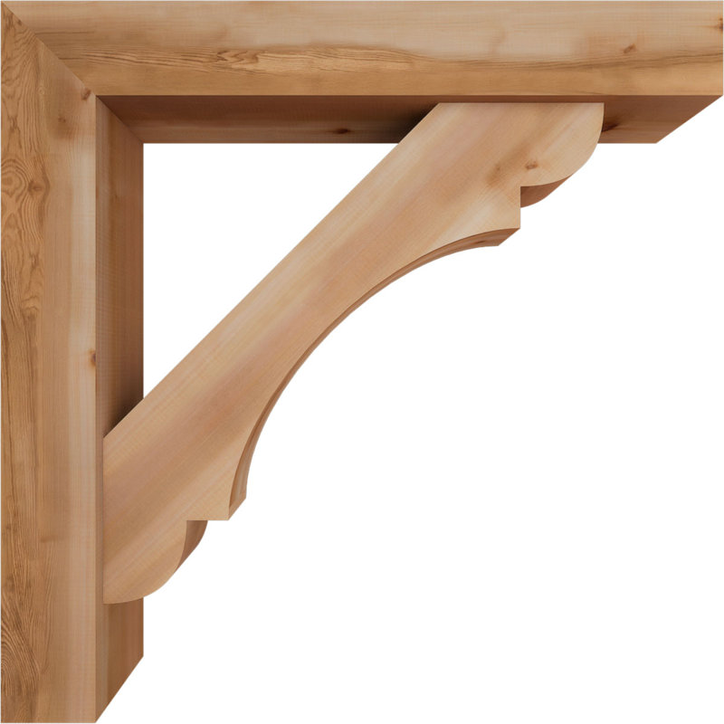 Support de bloc olympique avec entretoise décalée, 42 x 42, Cèdre rouge occidental de l 7 1/2 po (lisse)