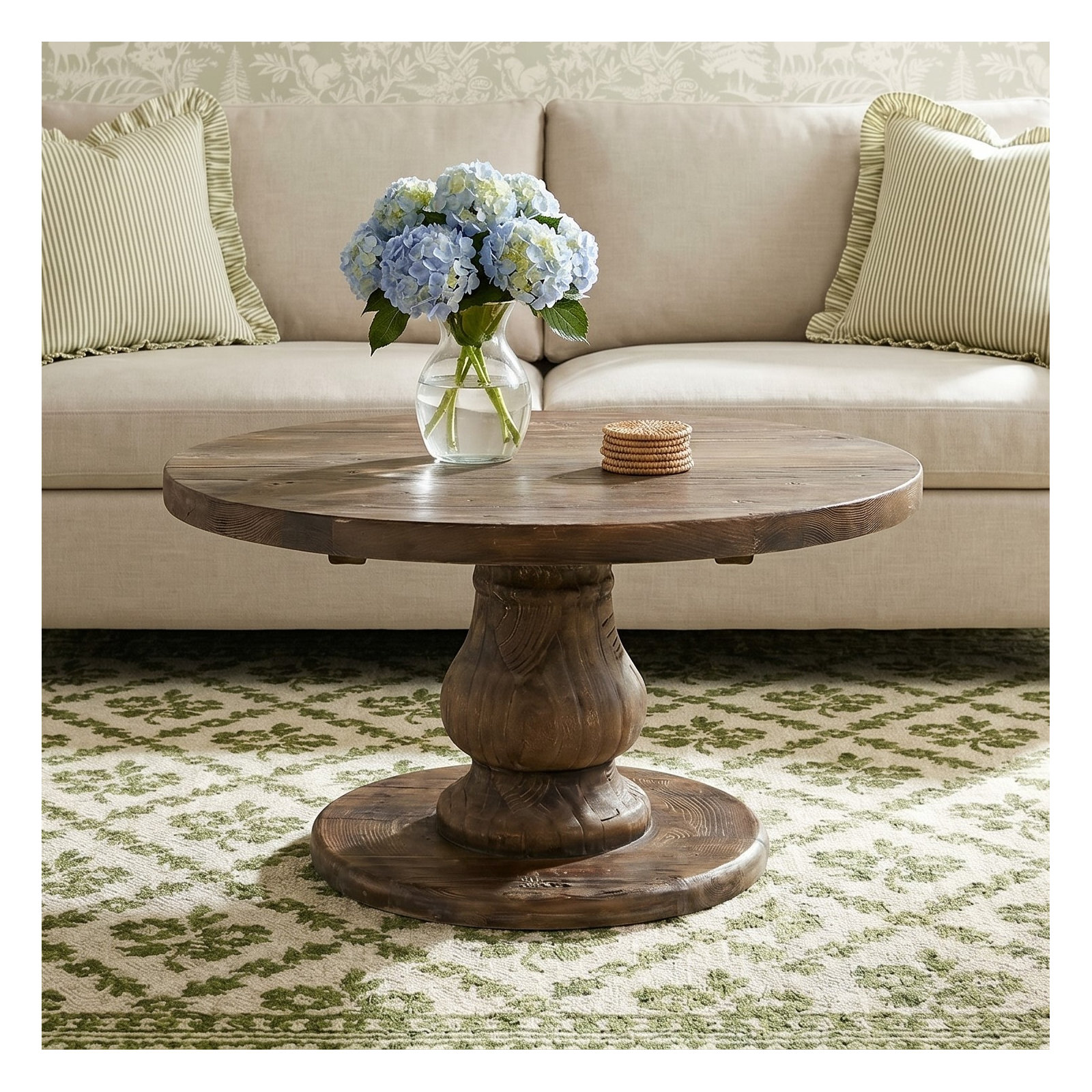Farrer Solid Wood Single Coffee Table, Rustic Brown
