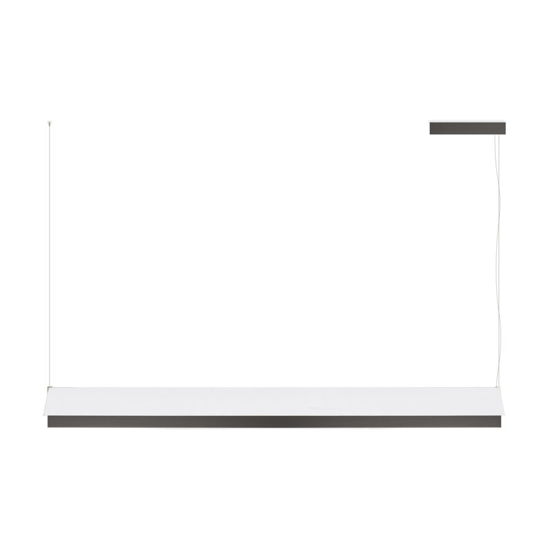 Fly 1 - Light Kitchen Island Linear LED Pendant with Shade, White Cotton, 7.39" H x 46.57" W x 6.14" D