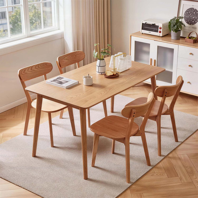 Ensemble de 2 chaises de salle à manger en chêne, dossier en bois naturel, chaises d'appoint modernes et simples sans accoudoirs pour différentes pièces