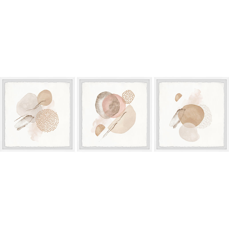 Vanishing Sphere by Marmont Hill - 3 Piece Single Picture Frame Painting Set, 30" H x 30" W x 3.81" D