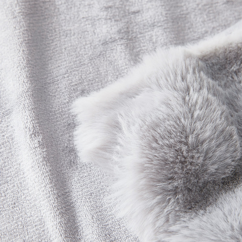 Jeté tricoté, Gris, L 63 po x L 78 po