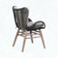 Chaise de patio d'extérieur en bois d'eucalyptus avec corde tissée