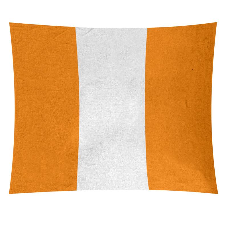 Tapisserie en polyester Tampa, H 68 po x l 80 po, Orange / blanc