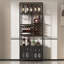 Armoire-bar industrielle avec porte-bouteilles en bois