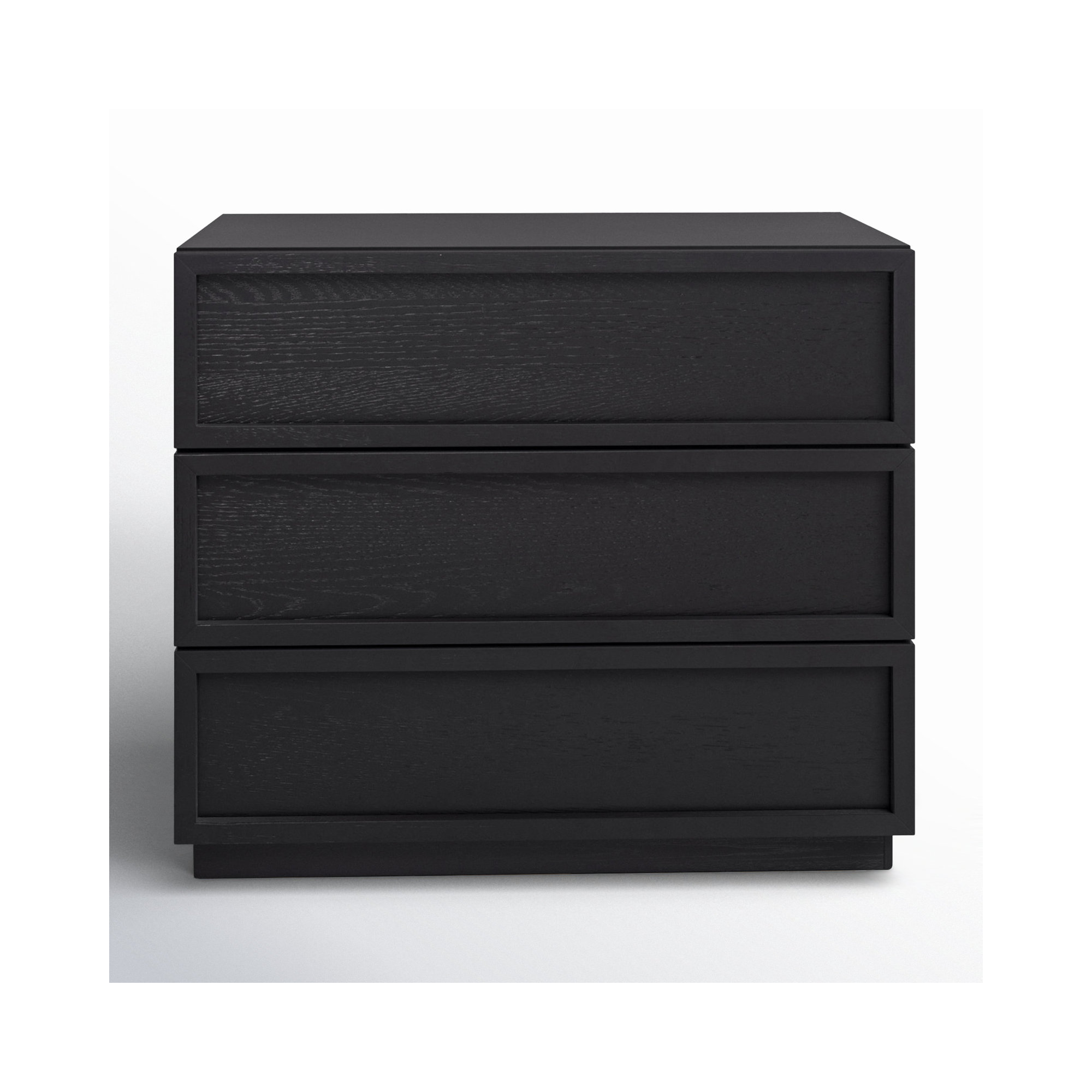 Hudson 3-Drawer Dresser, Black