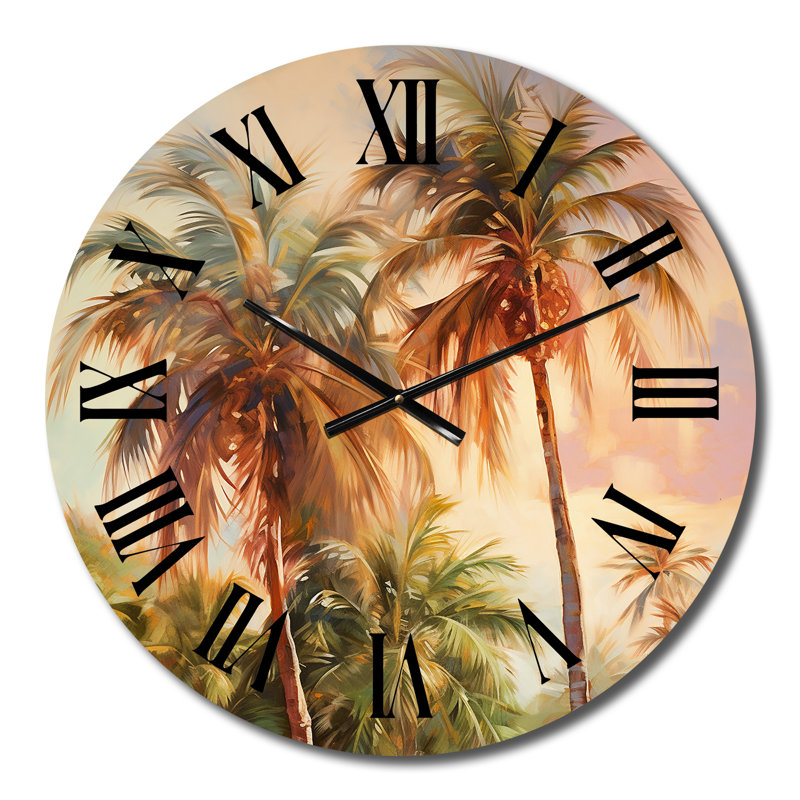 Charitie - Horloge murale florale, Moyenne