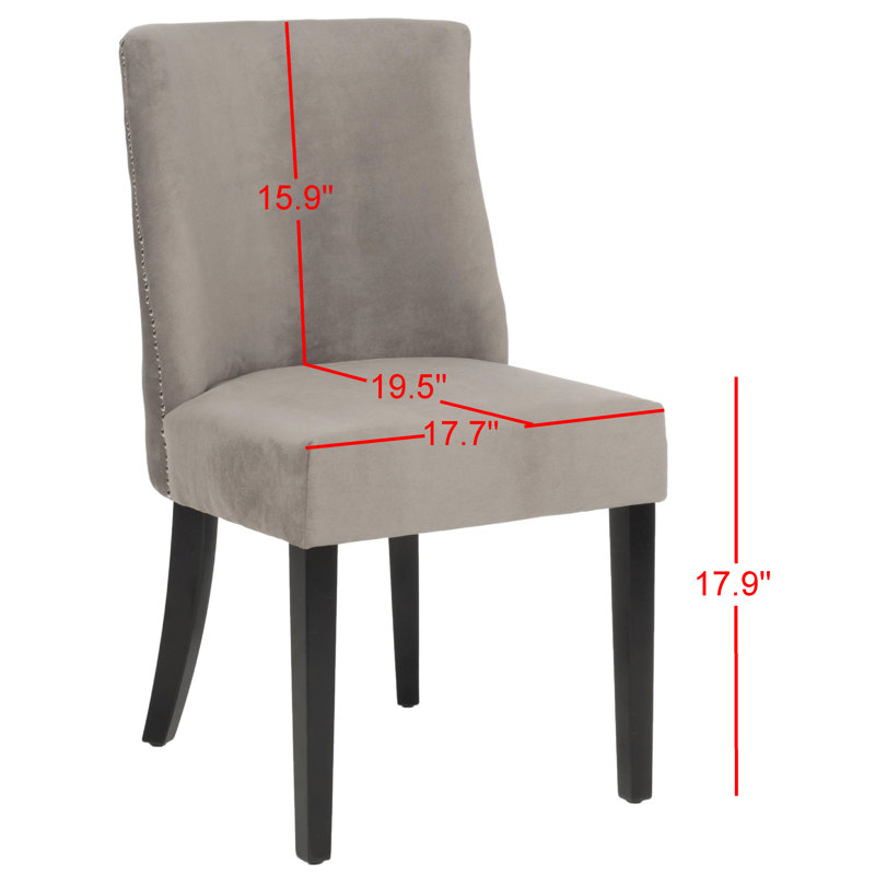 19.3'' H Upholstered Side Chair, Mushroom Taupe