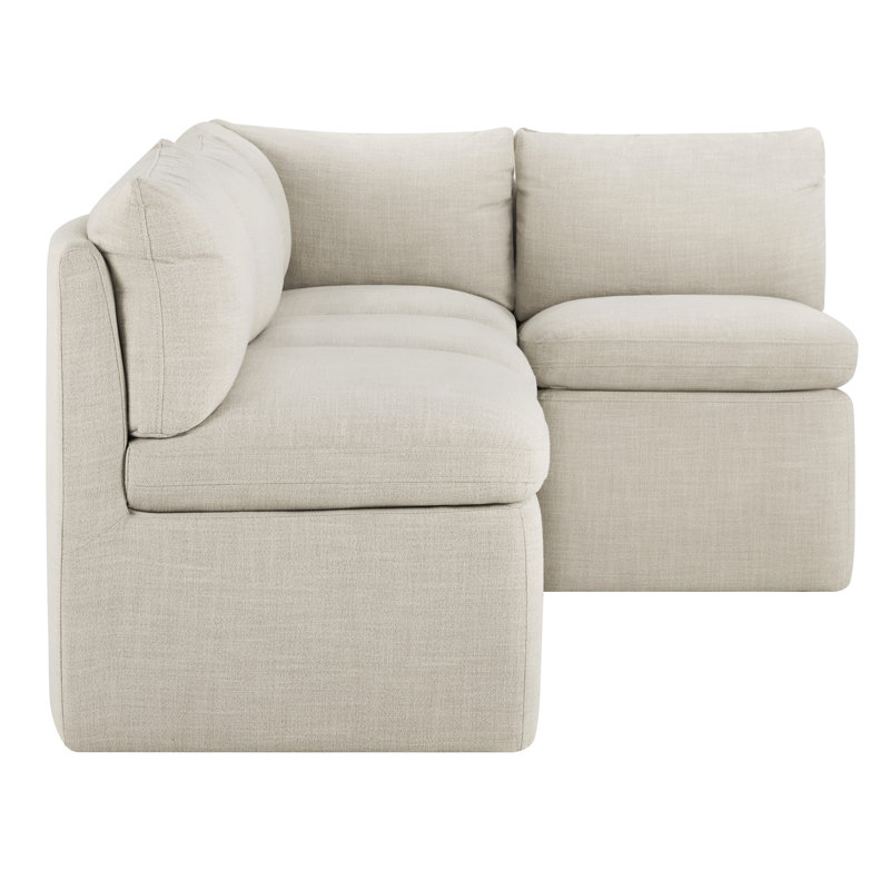Alayaa Corner Dining Banquette With Storage, Effie Linen
