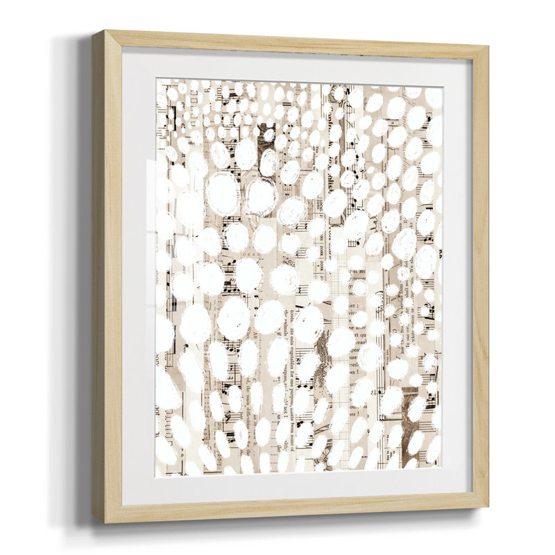 Motif rétro I, reproduction encadrée, Blanc, Papier encadré naturel