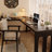 62.99"+39.37" Black L-Shaped Solid Wood Office Sets