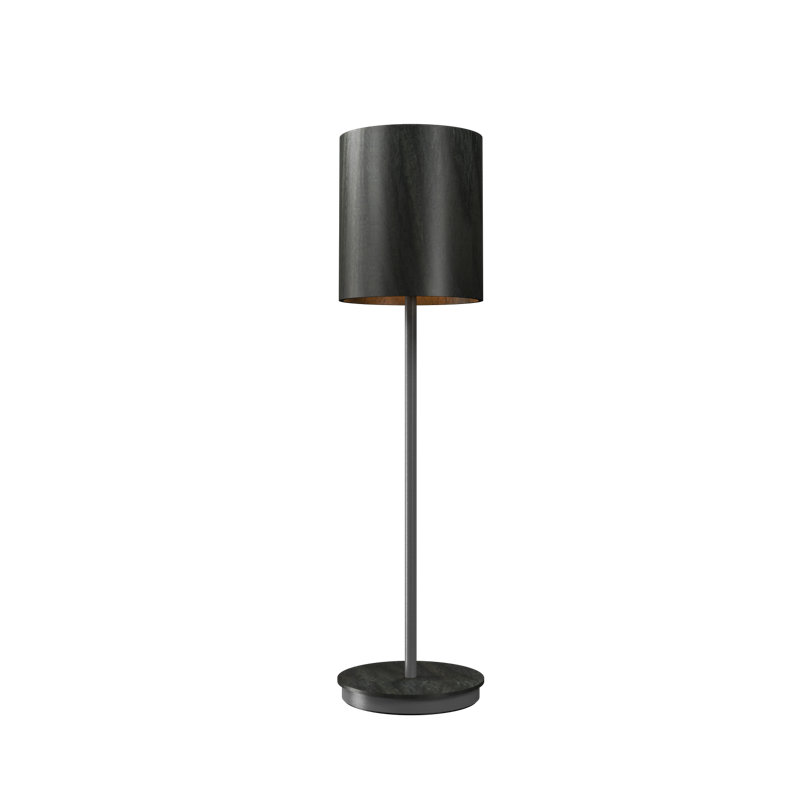 Cylindrical Buffet Table Lamp, 23.62" H x 6.3" W x 6.3" D, Charcoal