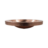 Hibiscus Antique Copper Metal Oval Drop-In Bathroom Sink