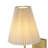 1-Light Brass Armed Wall Sconce with Pleated Fabric Shade 