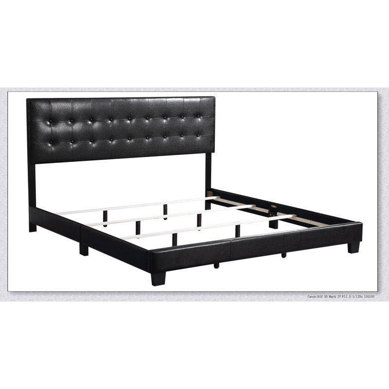 Lit contemporain élégant en noir, Grand