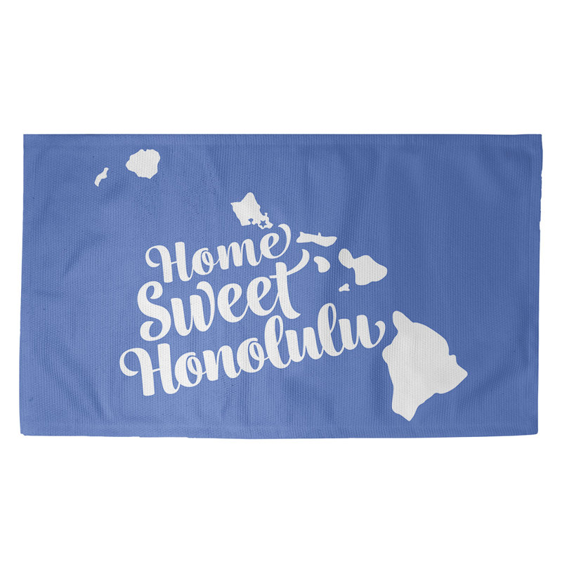 Tapis de la zone bleu hawaii honolulu, Rectangle 2 pi x 3 pi, Oui
