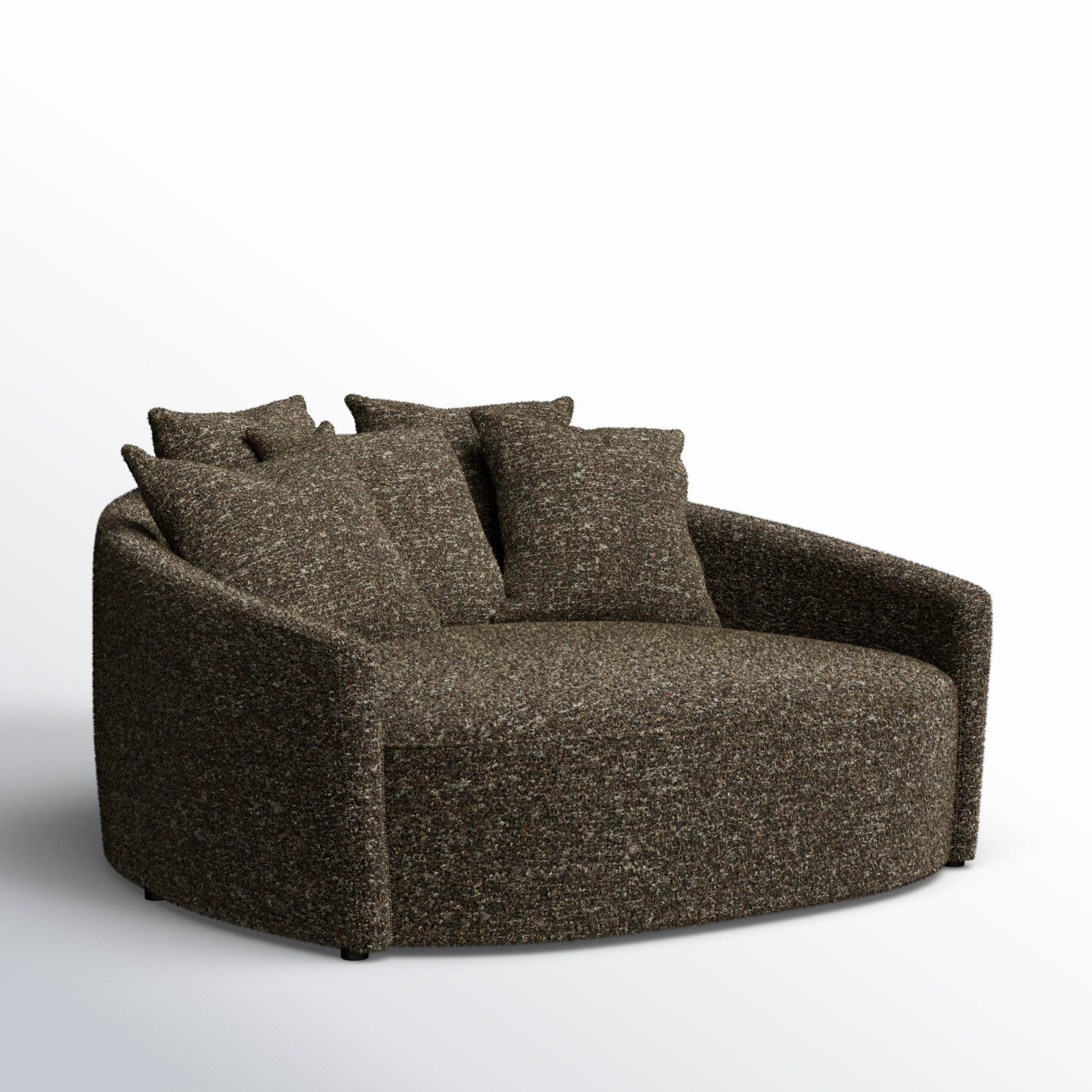 Esmeray 62" Oversized Loveseat, Ivan Granite Boucle