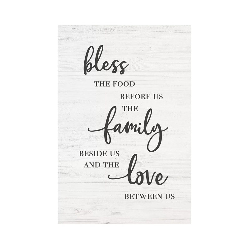 Bless Family Love - Print on Canvas, 45.72cm H x 30.48cm W x 1.91cm D, Wrapped Canvas