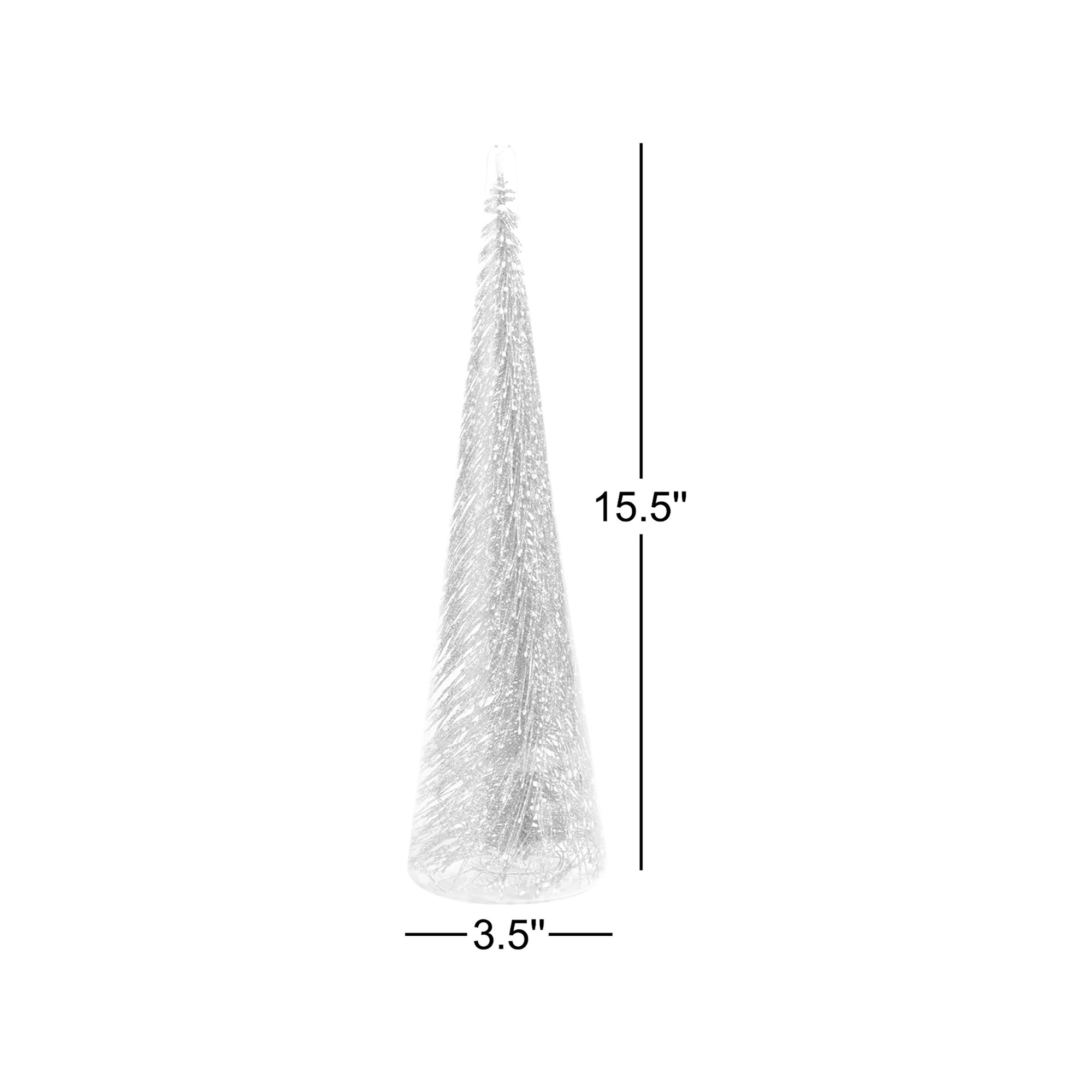 Christmas Decoration Tree, 15.5" H x 3.5" W x 3.5" D, Champagne