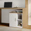 Support pour imprimante H 23 po x l 23 po avec porte et tablettes réglables, armoire de rangement sous le bureau-1724202515
