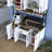 Multi-Purpose Cabinet, Walnut & White, 47.2 x 78.2 x 15.7 inches | 100% Melamine Coated E1 Quality Chipboard | Wall-Mountable, Numerous Shelves & 1 Drawer | Modern Design for Additional Storage & Organization