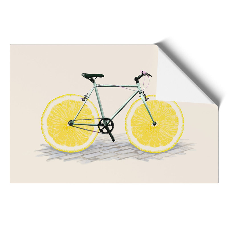 Lemon Bicycle - Frameless Print, 42cm H x 59cm W x 0.1cm D