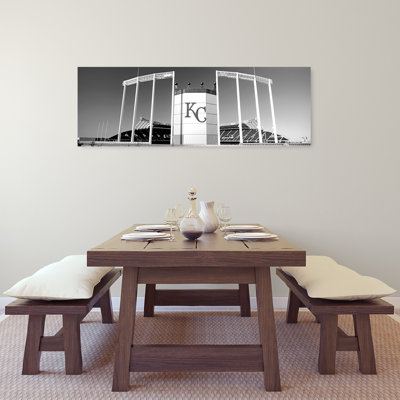 Baseball stadium Kauffman Stadium Kansas City Missouri USA 1 Piece Wrapped Canvas Panoramic Wall Art