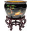 12" Black Lacquer Fishbowl - Landscape-1279256142