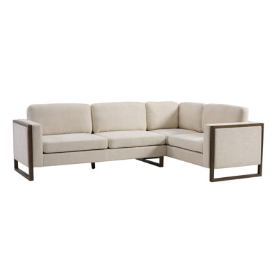 Otis 104 In. Square Arm 2-Piece L-Shaped Sectional Sofa - Ideal For Living Rooms, Bedrooms & Apartment Offices