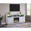 Meuble télé avec foyer 70 po, éclairage DEL, armoires, tablettes Ambrogio-649841054