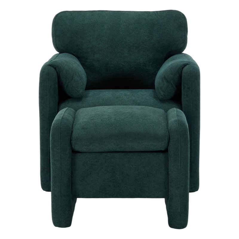 2 Seater Chenille Sofa, Green
