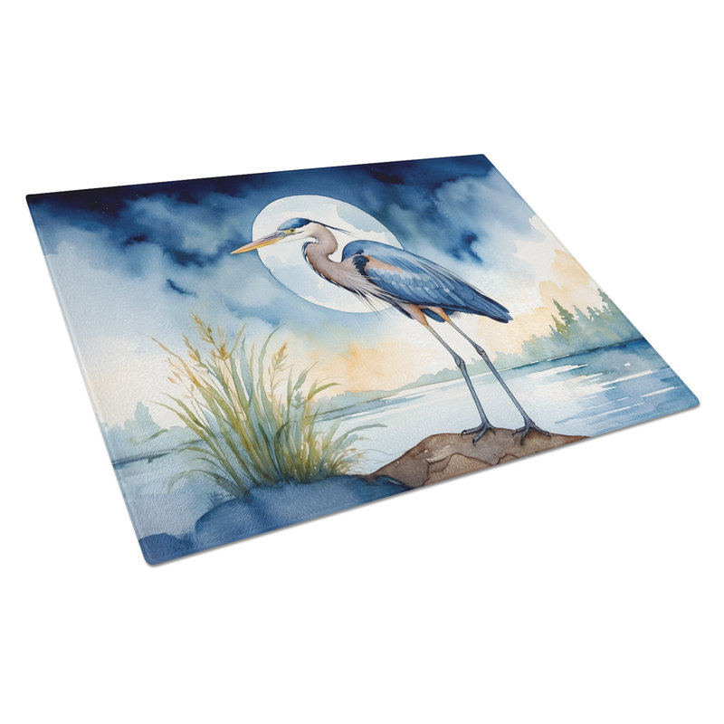 Planche à découper en verre Blue Heron