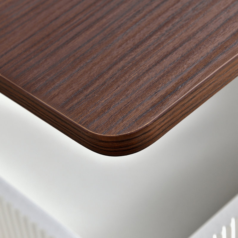 Table de bout réglable avec roulettes et plateau relevable rotatif, Blanc