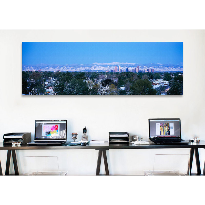 Bâtiments dans une ville, Denver, Colorado, États-Unis - impression panoramique sur toile tendue, Toile tendue