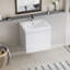 24" Floating Bathroom Vanity with Sink, Modern Wall-Mounted Bathroom Storage