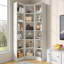 Bibliothèque d'angle à 6 niveaux avec 18 cubes, tablette de rangement ouverte 3-en-1 pour le bureau de la chambre à coucher, unité de présentation polyvalente-371461814
