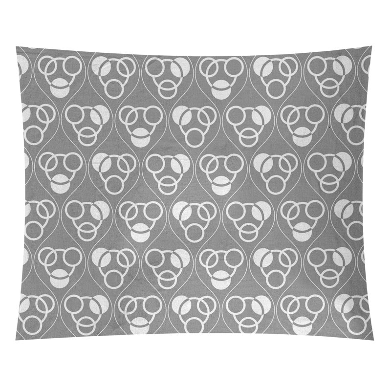 Tapisserie, H 68 po x l 80 po, Gris/blanc