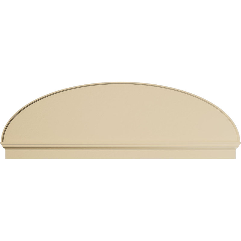 Fronton en uréthane Elliptical Signature, brun clair apprêté, 82 po x 27,375 po x 2,75 po, Combinaison, Lisse