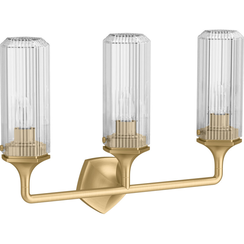 Occasion 3-Light Sconce, Brushed Moderne Brass
