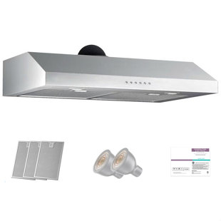 900 CFM Ducted Under Cabinet Range Hood With 3-Way Venting, LED Lights In Stainless Steel
