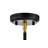 1-Light Matte Black and Gold Pendant With Clear Glass Shade -503084767-503084766