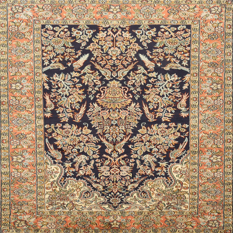 Tapis décoratif brun oriental kerensa, Rond 4 pi