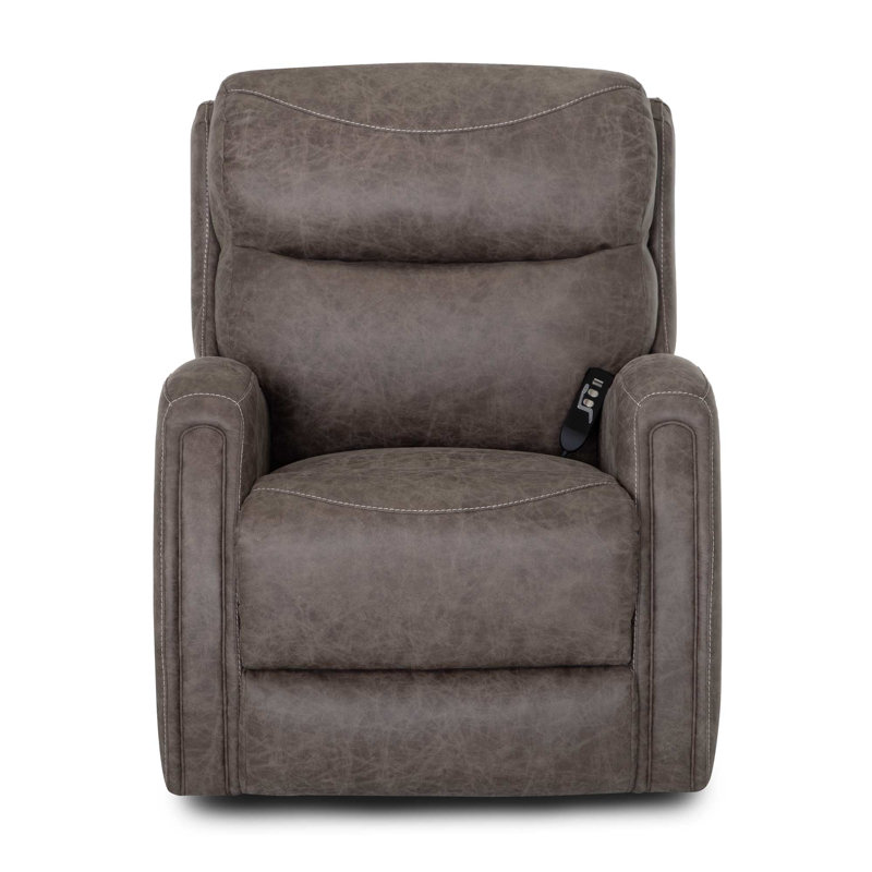 3-way Chaise Power Lift Recliner W/ Power Headrest / Power Lumbar / Copper Seating, Brown