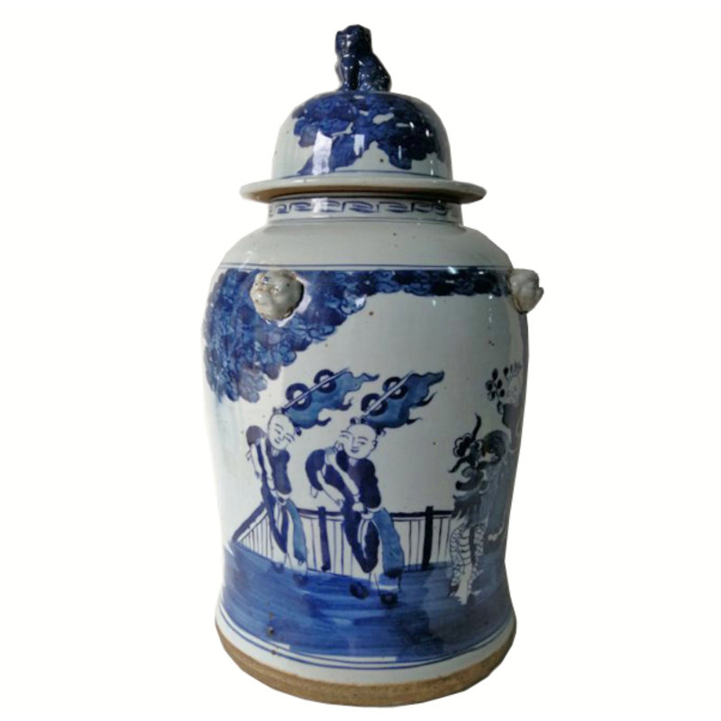 Handmade Porcelain China Ginger Jar