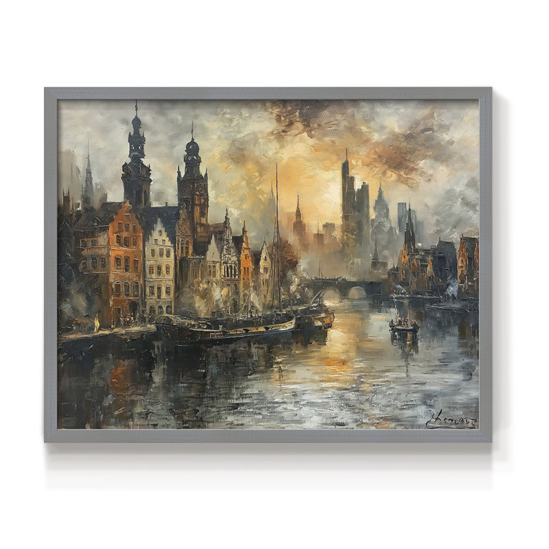 Nautical Series-CCII - Reproduction encadrée - Restickable, H 11 po x l 14 po, Gris