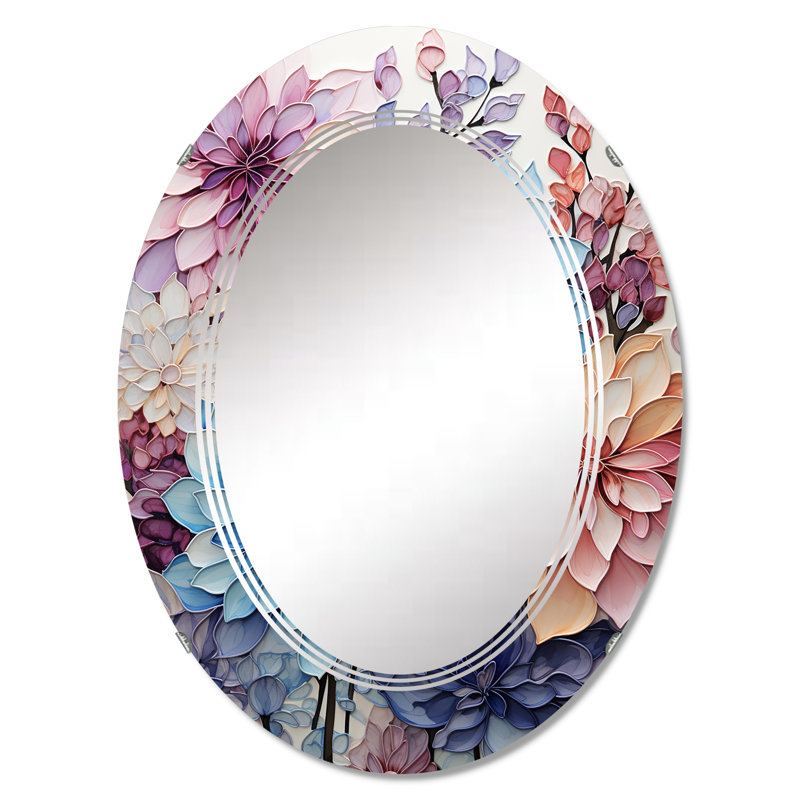 Portsea - Miroir mural moderne ovale, 30 po x 20 po