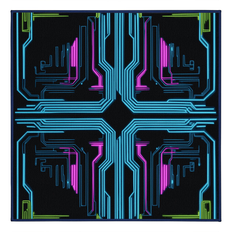 Cyber Ray Rug, Square 7'