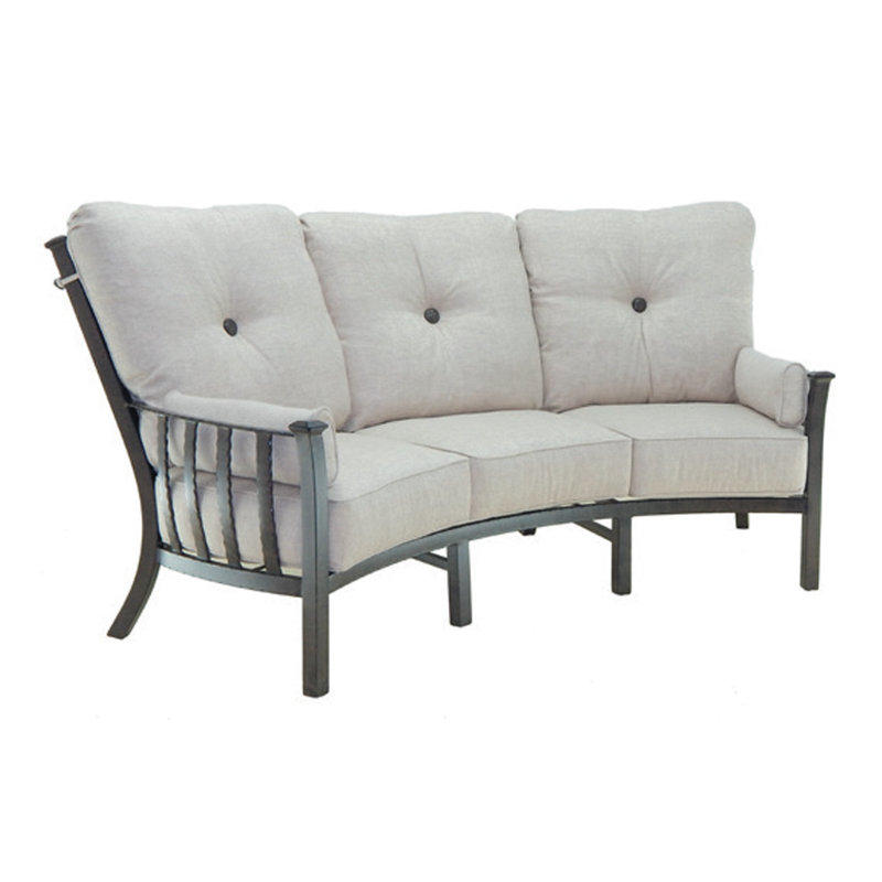 Santa Fe Ultra High Back Crescent Sofa w/Two Side Pillows