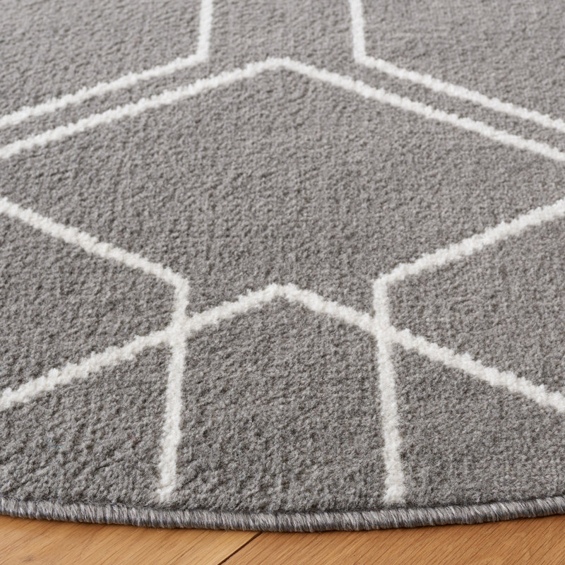 Cotita Performance Geometric Rug, Round 6'7"