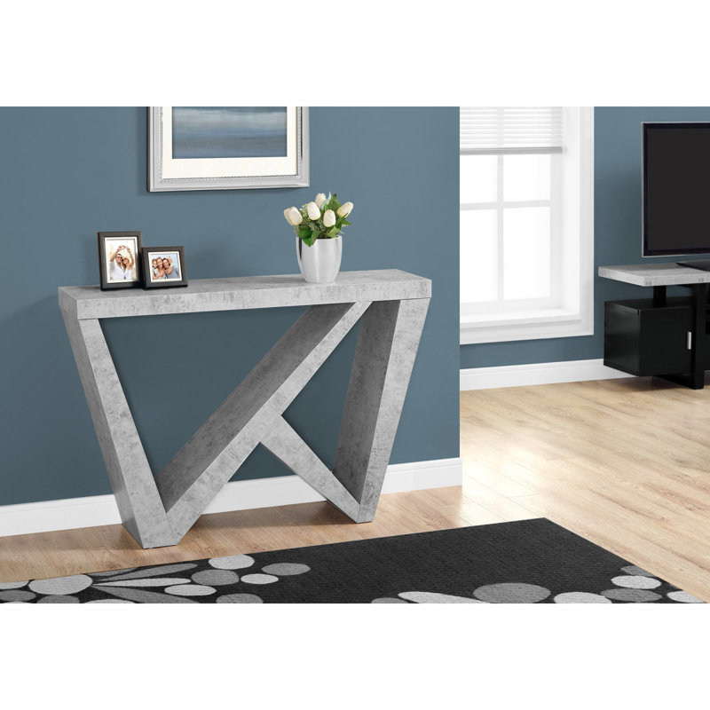 Table d'appoint, console, vestibule, étroit, canapé, salon, chambre à coucher, stratifié gris, contemporain, moderne